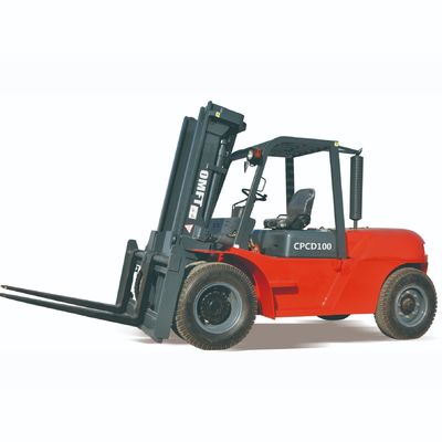 Ce Standard 10ton Diesel Forklift Truck with Duplex Triplex Mast and Fork Positioner