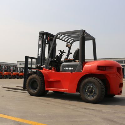 Fuel 8ton Diesel Forklift with 3m 3.5m 4m 4.5m 5m 5.5m 6m Mast and Mitsubishi Engine
