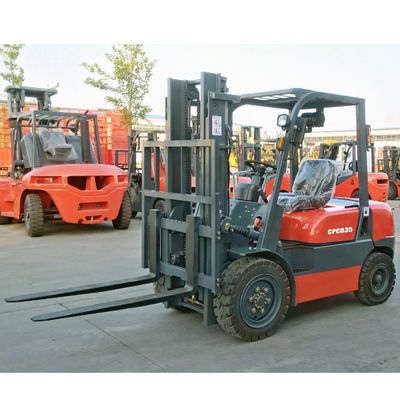 3.5 T Diesel Forklift Truck with 5.5m 5500mm Mast Triplex Free Lift Standard Ce ISO SGS
