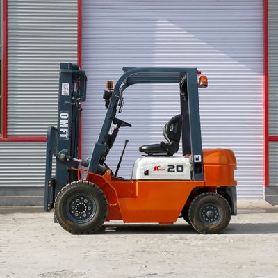 2ton 2000kg Cpcd20 Diesel Forklift Truck with 3m Two Stage Full Free Mast Duplex Full Free Mast