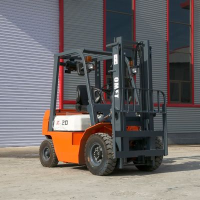 2ton 2000kg Cpcd20 Diesel Forklift Truck with 3m Two Stage Full Free Mast Duplex Full Free Mast
