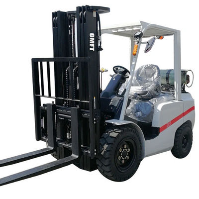 Stacking 3.5ton Gasoline Lp Gas Dual Fuel Forklift Trucks with Side Shift and Solid Tyre