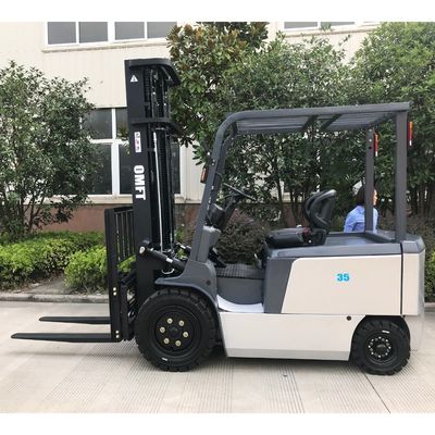 3ton Four-Wheel Curtis Control Electric Forklift with Steel and Rubber at Affordable