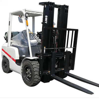 3.5ton 3500kgs Tcm Model Omft Gas Gasoline LPG Propane Petrol Cushion Tyre Forklift with Clamp