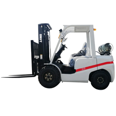 Omft Gas Gasoline LPG Propane Petrol Cushion Tyre Forklift with Clamp and 1070mm Fork