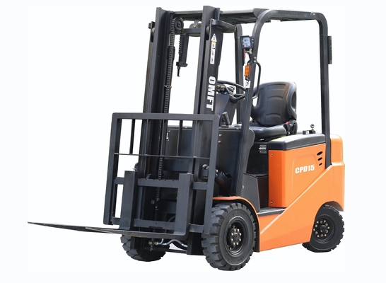 Four Wheels 1.5ton Electric Forklift Battery Operated Forklift with CE ISO Components