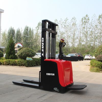 Ce ISO SGS Approved 1.5 Ton 1500 Kg Cdd15W EPS Stand-on Pedal Full Electric Stacker Truck