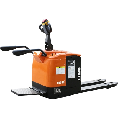 CE Approved 3.0 T Electric Powered Pallet Truck Full Electric Stand on Type with Pedal