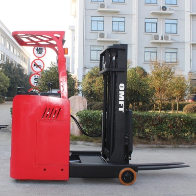 1500kg Seated Electric Reach Stacker Truck with 1.6m-7m Mast and Free Battery Charger