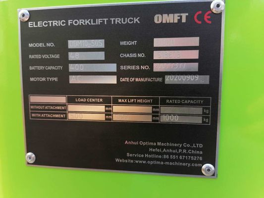 Electric Pallet Stacker with 48V Battery Fork 1070X122X40 1ton -1070X125X45 1.5ton mm