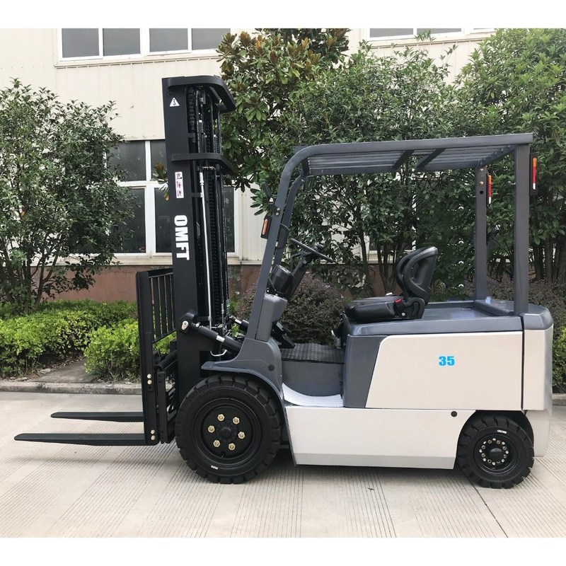 Steel Rubber Tires 3.5ton Battery Forklift with 3m Free Lift and Curtis Zapi Sme Control