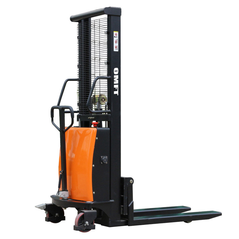 1350mm Minimum Turning Radius Semi Electric Pallet Stacker Truck CE ISO SGS Standard